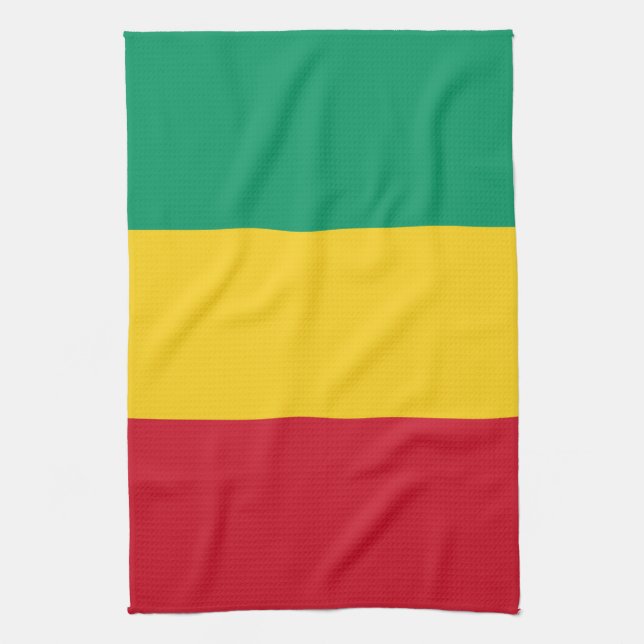 Guinea flag tea towel (Vertical)