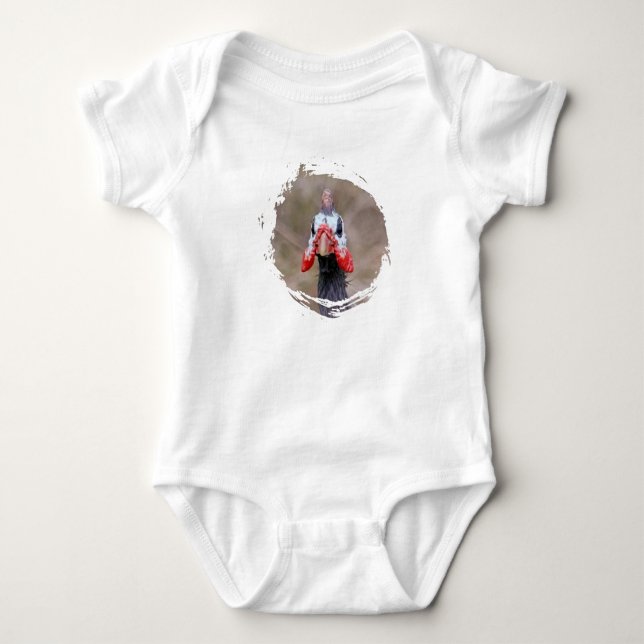 Guinea Fowl Baby Bodysuit (Front)