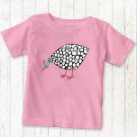 Guinea Fowl Baby T-Shirt<br><div class="desc">A cute Guinea Hen having a contented peck. Original art by Nic Squirrell.</div>