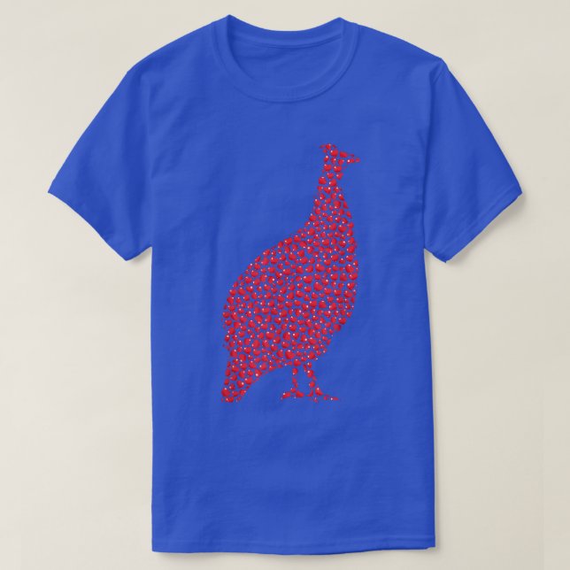 Guinea Fowl Bird Lover Heart Shape Guinea Fowl Val T-Shirt (Design Front)