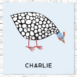 Guinea Fowl Bird Personalised Poster<br><div class="desc">A cute and quirky Guinea hen for farmers,  bird lovers and anyone else!  Original art by Nic Squirrell. Change the name or text to personalise, </div>