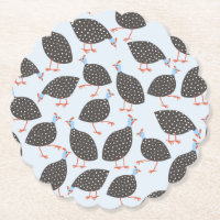 Guinea Fowl Blue Pattern