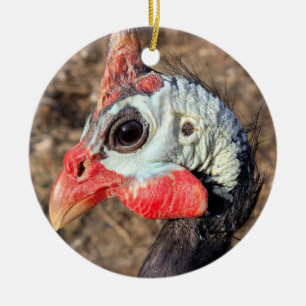 Guinea Fowl Ceramic Ornament
