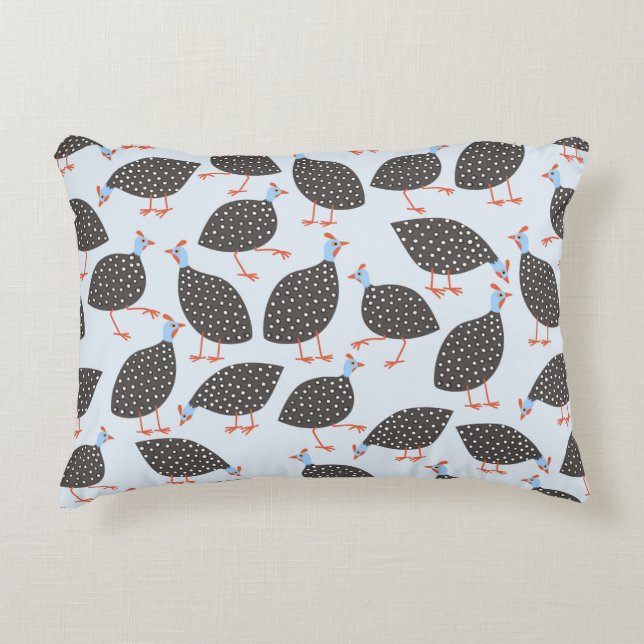Guinea Fowl Cute Bird Pattern Decorative Cushion (Front)