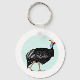 Guinea fowl key ring