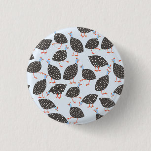 Guinea Fowl Pattern 3 Cm Round Badge