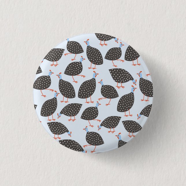 Guinea Fowl Pattern 3 Cm Round Badge (Front)