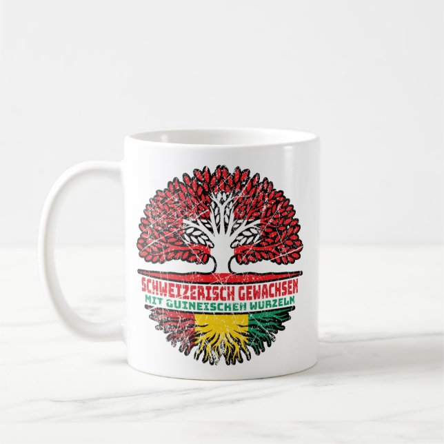 Guinea Guineisch Schweizer Schweiz Baum Wurzel Coffee Mug (Left)