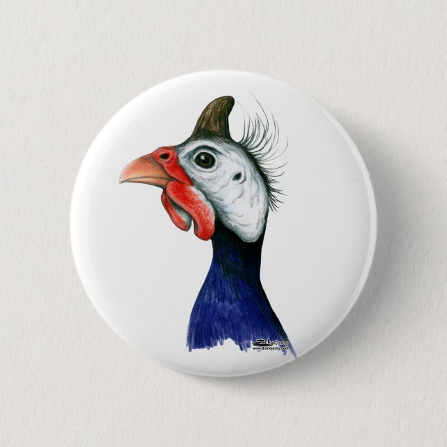 Guinea Head 6 Cm Round Badge (Front)