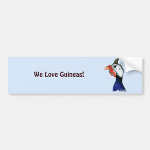 Guinea Head Bumper Sticker