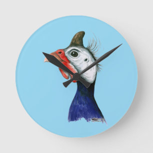 Guinea Head Round Clock