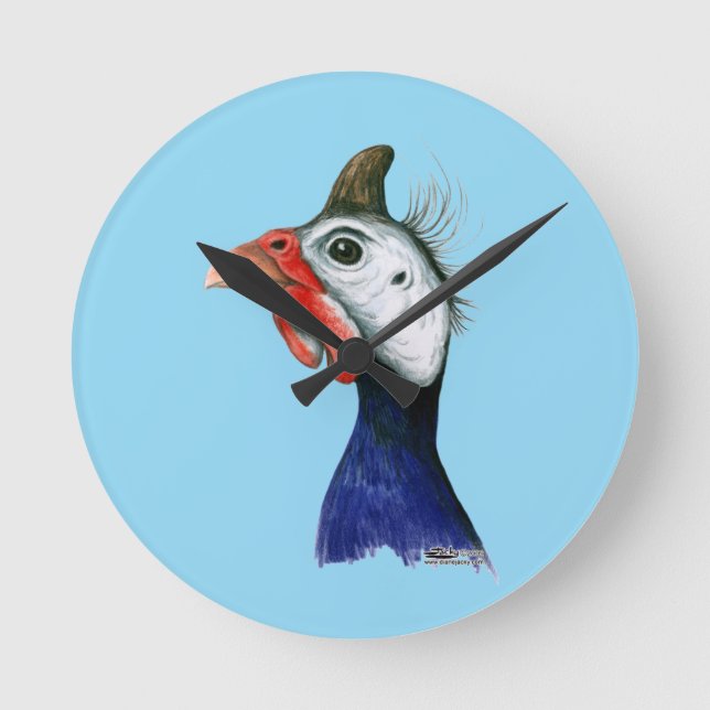 Guinea Head Round Clock (Front)