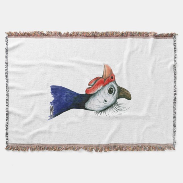 Guinea Head Throw Blanket (Front)