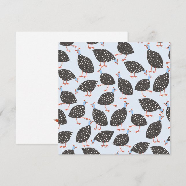 Guinea Hen Bird Advice Card (Front/Back)