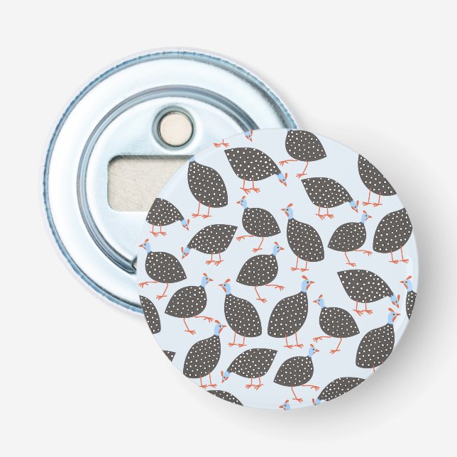 Guinea Hen Bird Bottle Opener (Front)
