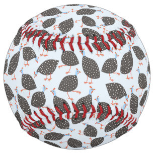 Guinea Hen Bird Pattern Softball
