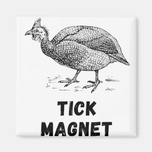 Guinea Hen Fowl Farm Animals Country Poultry Guine Magnet
