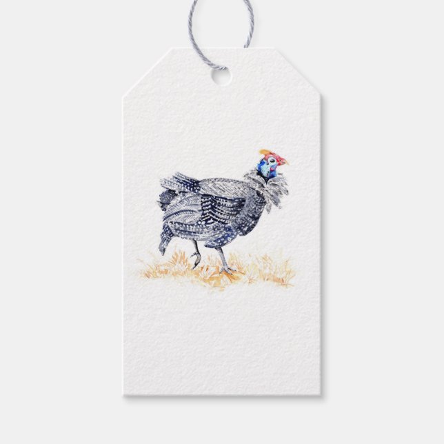 Guinea hen gift tags (Front)