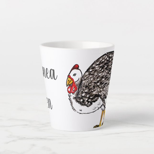 Guinea Hen Latte Mug (Front)