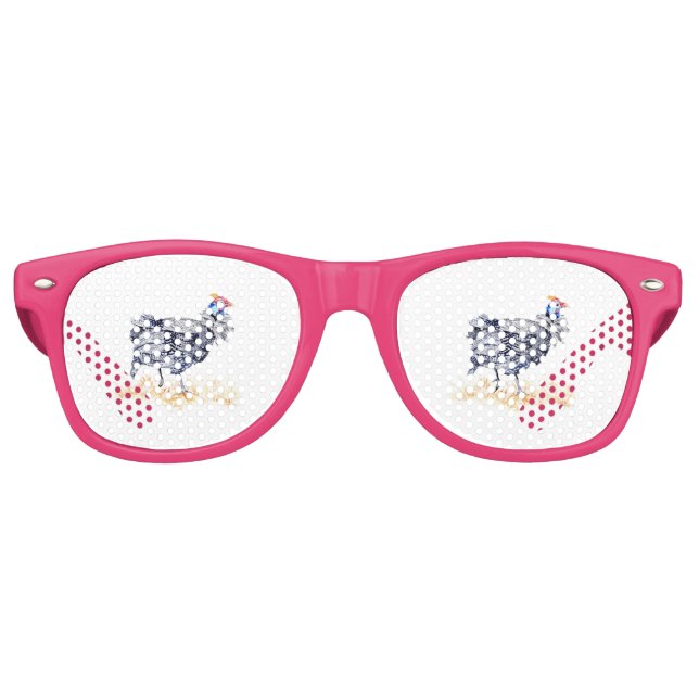 Guinea hen retro sunglasses (Front)