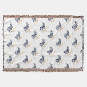 Guinea hen throw blanket