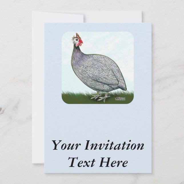 Guinea Lavender On Watch Invitation (Front)