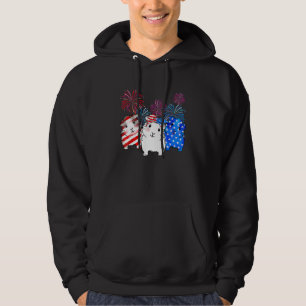 Guinea Pig American Flag 4th Of July Firework Patr Hoodie