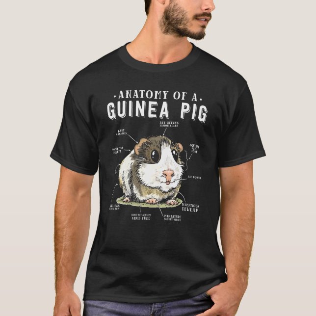 Guinea Pig Anatomy Of A Guinea Pig Furry Potato Ca T-Shirt (Front)