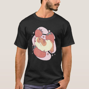 Guinea Pig And Strawberries Strawberry Rodent Pet  T-Shirt