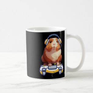 Guinea Pig And Video Gamer Lover Fluffy Cavy Gamer Coffee Mug