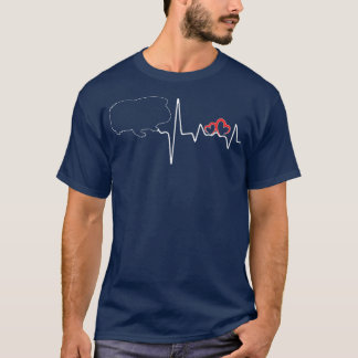 Guinea Pig Animal Heartbeat Love For Guinea Pig  T-Shirt