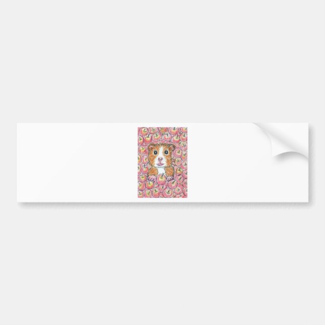 GUINEA PIG APPLES BUMPER STICKER (Front)
