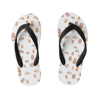 guinea pig army cute pattern kid's thongs