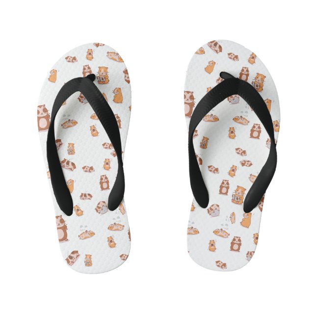 guinea pig army cute pattern kid's thongs (Footbed)