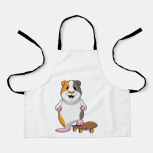 Guinea pig as Skater with Skateboard Apron