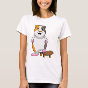Guinea pig as Skater with Skateboard T-Shirt