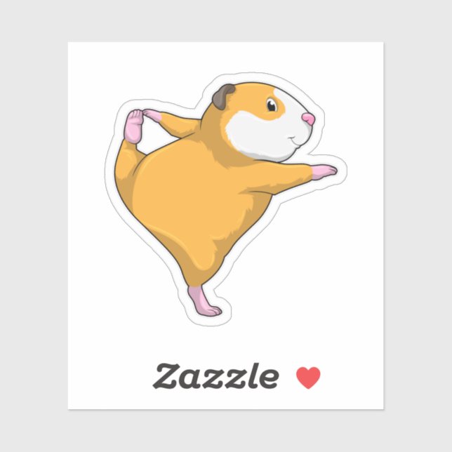 Guinea pig at Yoga Stretching exercise (Sheet)