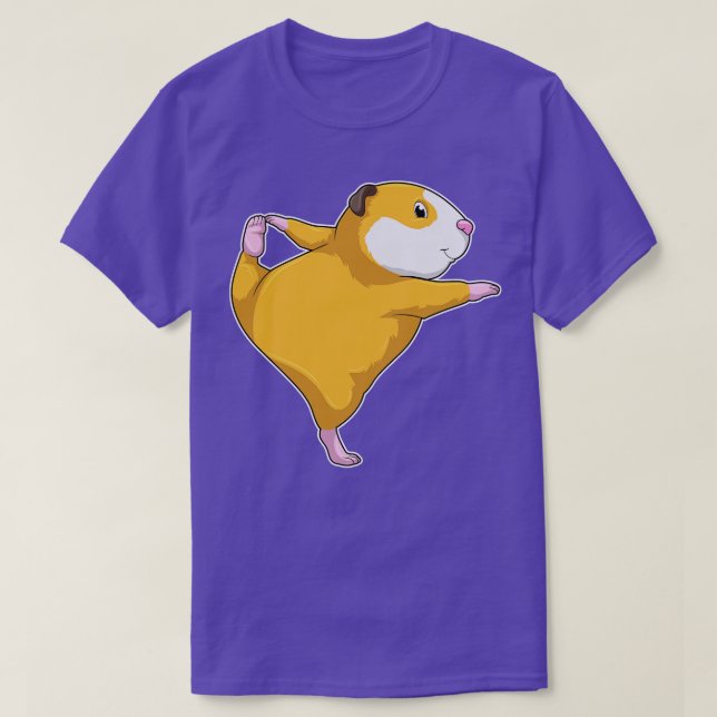 Guinea pig at Yoga Stretching exercise T-Shirt (Design Front)
