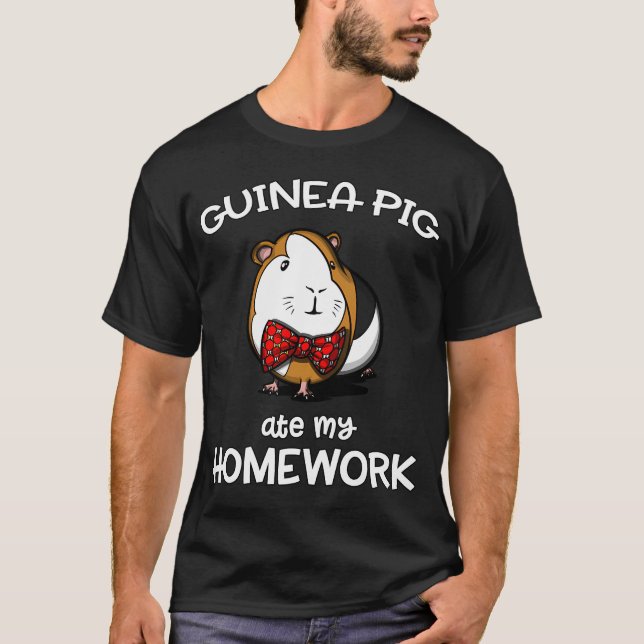 Guinea Pig Ate My Homework T-Shirt (Front)