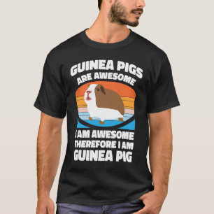 Guinea Pig Awesome Pet Retro Sunset Guinea Pigs Gi T-Shirt