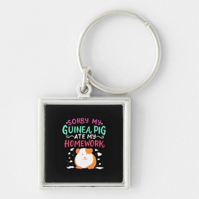 Guinea Pig Back To School Key Ring (Front)