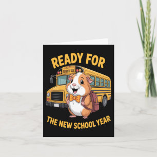 Guinea Pig Back To School Pet Guinea Pig New Card