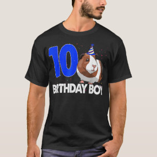 Guinea Pig Birthday Boy 10 Women Funny Cavy Pet L T-Shirt