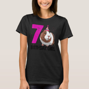 Guinea Pig Birthday Girl 7 T-Shirt Women Funny Gui
