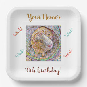 Guinea Pig Birthday Party Plates (Customizable)