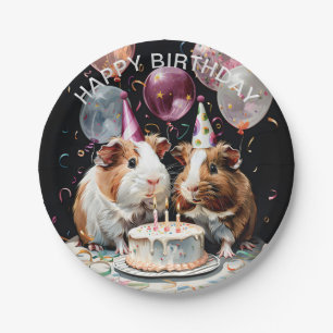 Guinea Pig Birthday Party Round Paper Plate