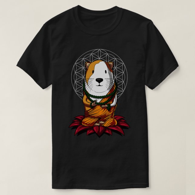 Guinea Pig Buddha T-Shirt (Design Front)
