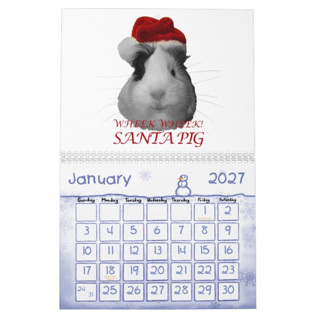 Guinea Pig Calendar 2013 (Jan 2027)