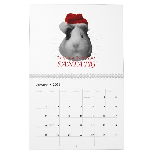 Guinea Pig Calendar 2014 (Jan 2026)