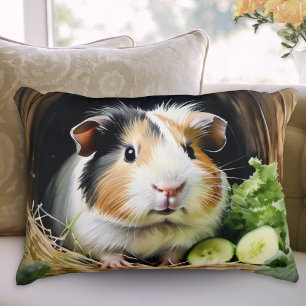 Guinea Pig Cavy Pet Animal Watercolor  Decorative Cushion